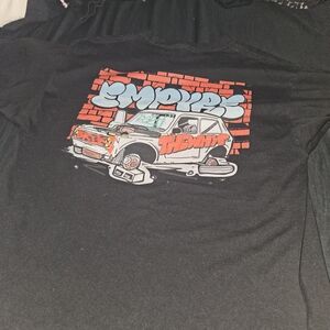 Empyre Black Tee with Graphic Print